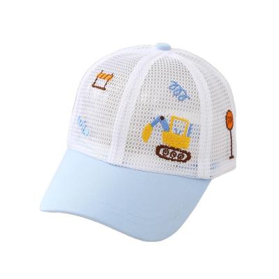 China Custom Made Unisex Cute Breathable Mesh Fabric Logo Embroidery Casual Baseball Cap For Kids for sale