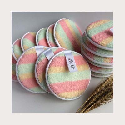 China New Design Eco Friendly Washable Reusable Organic Microfiber Makeup Remover Face Pads for sale