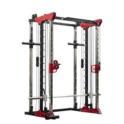 China Fitness Center Multi Functional Smith Machine Squat Rack Trainer / Home Gym Fitness Rack for sale