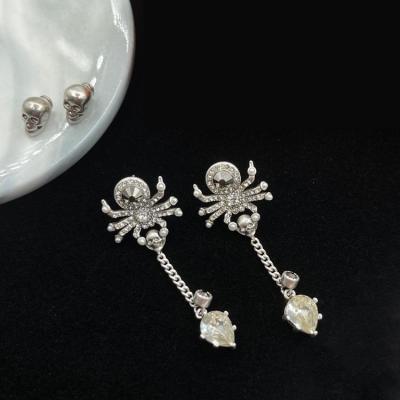 China TRENDY Wholesale Fashion Spider Skeleton Jewelry Stud Earrings for Women 18k Chains Gold Plated Stainless Steel Drop earrings for sale