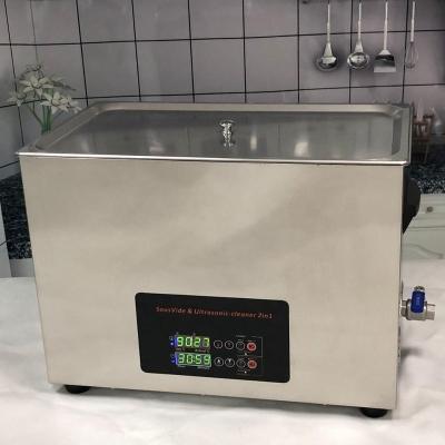 China Ultrasonic Hotel Added For Even Heat Tenderizing Tough Tissue Also As Cleaner With Professional Functions 28 Liter Sous Vide Cooker for sale