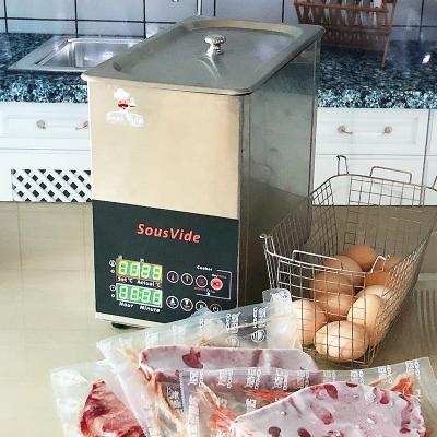 China Egg Cooking Stainless Steel Intact Tank No Heater Inside Whole Tank Even Heated 6L Upright Type Commercial Sous Vide Cooker SVQ-6LASP for sale