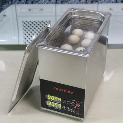 China Precise Half Temperature Boiled Egg Cooking Intact SUS304 Whole Tank Tank Even Heated Upright Type Commercial Water Bath 6L Egg Sous Vide Cooker for sale