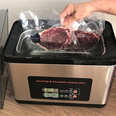 China Surface Ultrasonic Added Better Taste And Tough Tenderizing Fabric Even Heated Whole Water Bath Use 6L Premium Home Use Sous Vide Slow Cooker for sale