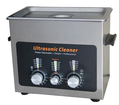 China 3L Power LED Display Manual Control Adjustable Heated SUS 304 Stainless Steel High Quality Professional Ultrasonic Cleaner for sale