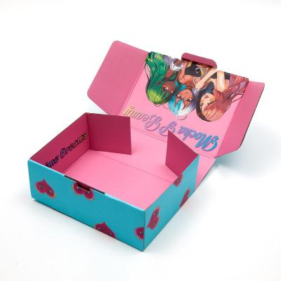 China Recyclable Custom Cosmetic Lingerie Package Paper Box RP Color Eyelashes Packaging Anime Gift Box for sale