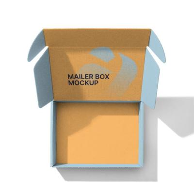 China Custom Printed Low Moq Recyclable Kraft Paper Mailing Box With Logo For Clothes Apparel Packaging for sale