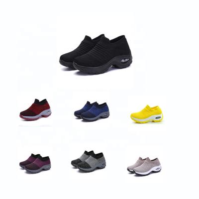 China Size 35-42 Ladies EVA Big Shape Sock Tennis Sneakers Breathable Comfort Walking Women Slip On Running Shoes for sale