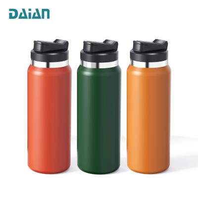 China Daian Patent 20oz 32oz Sustainable Wide Mouth Stainless Steel Sport Water Bottle With Triple Layer Bottom for sale