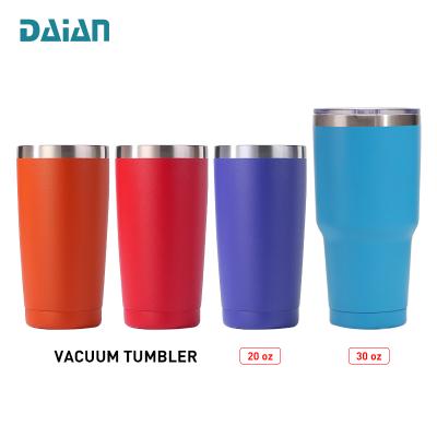 China Hot Selling Viable 20 Oz Tumbler Stainless Steel Vacuum Tumbler Cups With Lid for sale