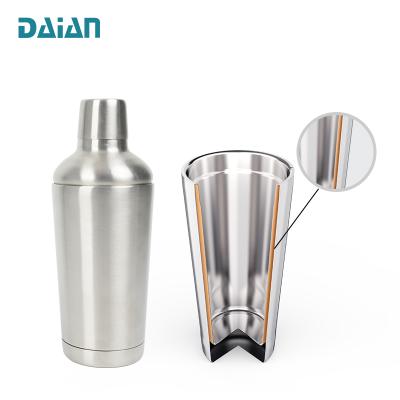 China Viable Custom Baston Bar Alcohol Shaker Stainless Steel Cocktail Shaker Set for sale