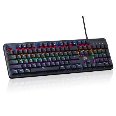 China Molong Ergonomic Keyboard 104 Numeric Keypad Colorful Backlit Keycaps Mechanical Keyboard Gaming Keyboard for sale