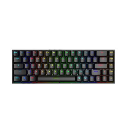 China Hot Selling 68 Keys RGB Mechanical Keyboard Numeric Keypad Multicolor Mechanical Keyboard RGB With Equivalent Blue Switches for sale