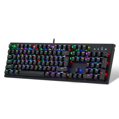 China Numeric Keypad 104 Keys Mechanical RGB Keyboard Wired Ergonomic Keyboard RGB Aluminum Keycaps Mechanical Keyboard for sale