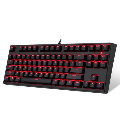 China Fashionable 6 color numeric keypad waterproof aluminum backlit glass computer wired mechanical gaming keyboard for sale