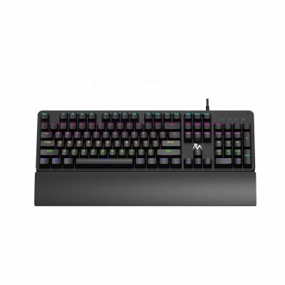 China Best Quality Portable Numpad Switch Ergonomic USB Cable Gaming Mechanical Keyboard With Wrist Rest Teclado for sale