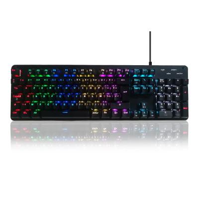 China Numeric Keypad Molong Factory Backlit Glass Computer Office104 Keys RGB Mechanical Game Programmed Keyboard for sale