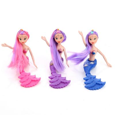 China Soft Toy Wholesale Hot Selling Mermaid Dolls Fashion Cake Decoration Girl Toy 9 Inch Colorful Plastic Clothes Dolls for sale