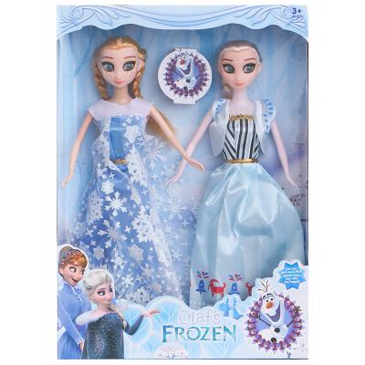 China Princess Soft Sisters Toy Frozen Plastic Doll With 11.5 Inch 3D Eyes for sale