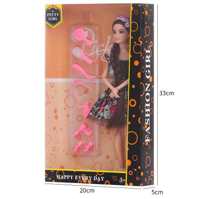 China Toy Sweet Soft And Fashionable 11.5 Inch Long Hair Girl Princess Doll And Playful Toy Parts for sale