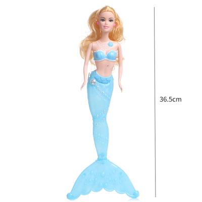 China Toy Beautiful Soft Plastic 11 Inch Mermaid Colorful Doll Girl Gift for sale