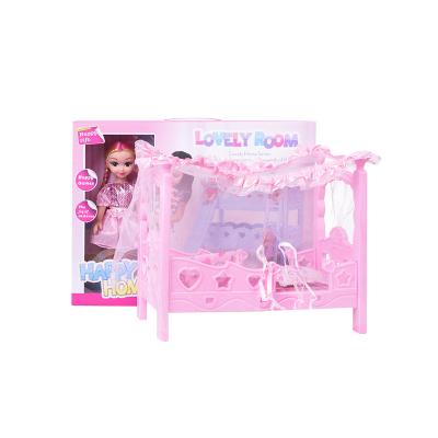 China Soft Toy Plastic Doll with Doll Bed Doll Parts for sale