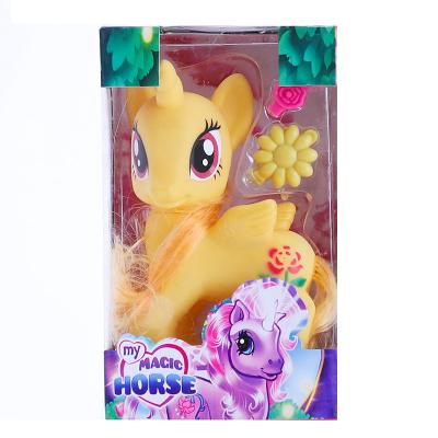 China Toy Fun Cartoon Soft Enamel Horse with Milk Bottle Accessories Children's Toys for sale