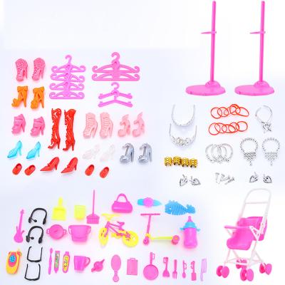 China Soft Toy 11.5 Inch Plastic Doll High Heel Plastic Doll's Pram Doll Accessories Elastic Band Crown Comb Earring Collar Son Lovely for sale