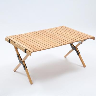 China Easy To Carry Folding Assured Wooden Camp Amount Beech Wood Camping Table For Picnic for sale