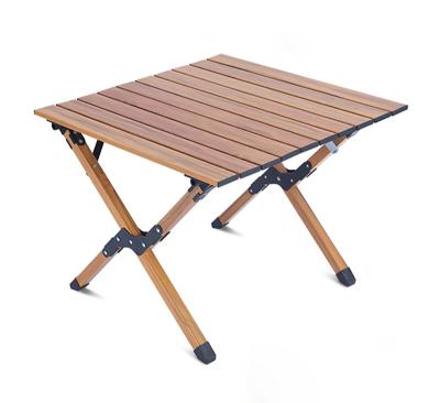 China Easy To Carry Good Quality Height Adjustable Legs Wooden Table Folding Wooden Camping Tables for sale