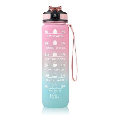 China Sustainable Low Cost Customized Color Bottles Sport Plastic + PP Sports Bottled Water Bottle for sale