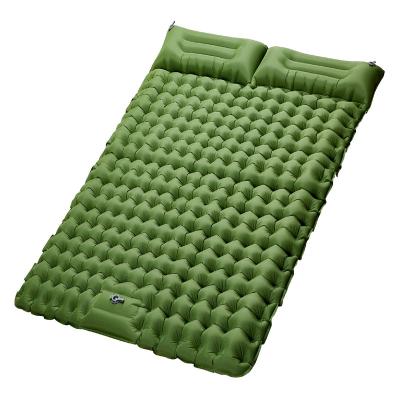 China Camping Ultralight Ultralight Mat Inflatable Double Sleeping Pad 2 Person Air for Backpacking and Rising for sale