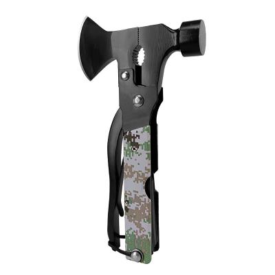 China Multi Function Hammer Ax Multi Purpose Multi Purpose Tool With Hammer Camping Tool Portable Multi Tool With Hammer Knives Outdoor Hatchet for sale