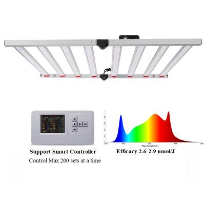 China Seed Starting 2022 PPFD 4x4 Dimmable New Indoor High Spectrum Foldable IR UV 800W LED 800 Watt 8 Bars Full Grow Light for sale