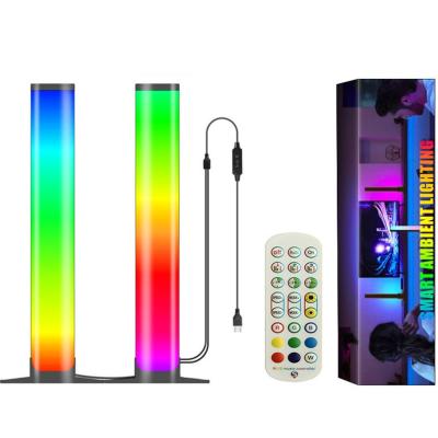 China EUROPEAN 2 Pack TV Gaming Computer Desktop ABS BT Table Lamp RGB Lamp RGB Remote Control Intelligent Music Lightbar RGB Lamp for sale