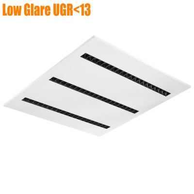 China Factory Price Dimmable Dimmable Modern Anti-glare High Lumen 600x600 40W 130lm/W Indoor Low Brightness UGR13 Indoor Commercial Led Desk Panel Grill Light for sale