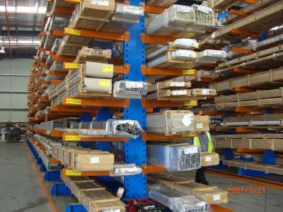 China Industrial double - deep shelf racking systems 1000KG customized pallet racking system,blue and orange for sale