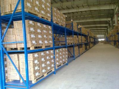 China Long Span metal racking systems , wood plate Heavy duty pallet rack for Stores for sale