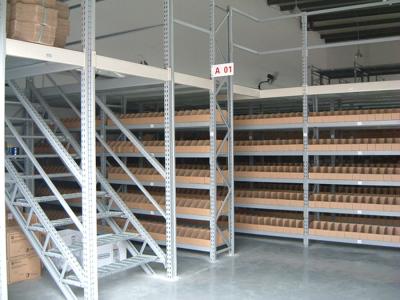 China Durable Mezzanine Racking System Medium-Duty With Elevator Grey for sale