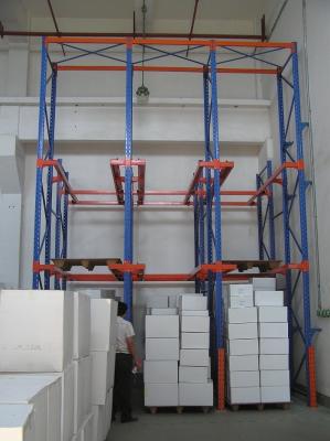 China Blue orange adjustable pallet Drive in racking cantilever for Cold room for sale