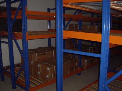 China Blue / orange rack shelving system , Long span steel pallet racking system for sale