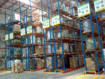 China Adjustable Long Pipes Narrow Aisle Racking Multi Tier High Density For Factory for sale