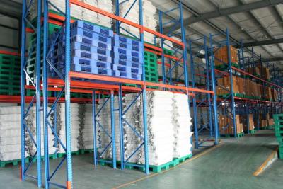 China Double deep pallet racking systems multi level 12M for bulk goods for sale