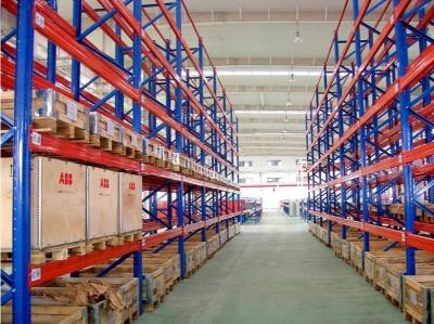 China Stainess Steel Shelving Racking Systems Orange Red For Warehouse / Logistics for sale