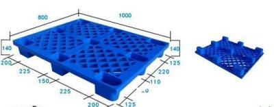 China Heavy Duty Warehouse Equipments Plastic Blue Pallet For Rackable for sale