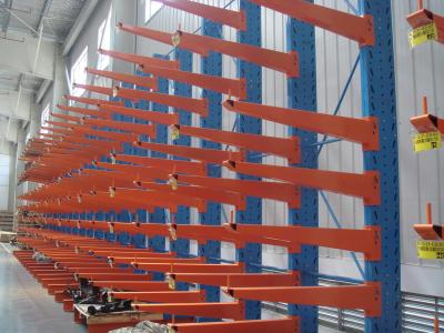 China Insertion Upright Metal Industrial Storage Racks Cantilever for Pipe / Steel for sale