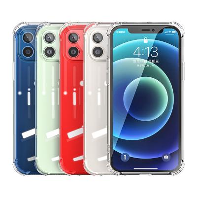 China Shockproof for iphone12 Cell Phone Case Apple 13 Quadrangle Case XR/xs/xsmax/8/7/6plus Anti-crash Clear Protective Case for sale