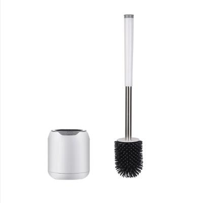 China BOOMJOY Sustainable Hot Selling B7 Toilet Brush With Holder Wall Mounted Silicone Brush for sale