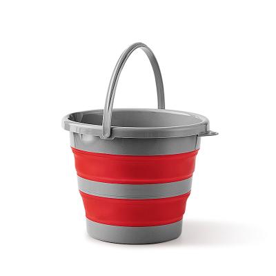 China Viable New Arrival 10 Gallon Beach Bucket Portable Basins And Collapsible Buckets Fishing Bucket With Handle for sale