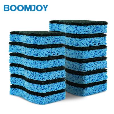 China Boomjoy Sustainable Strong Cleaning Rubber Foam And Sponge With Scrubbing Pad for sale